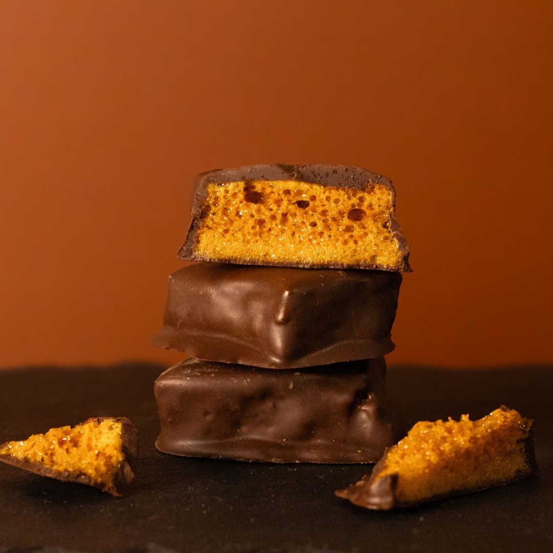 Sponge Candy "Hokey Pokey", Dark Chocolate, Vegan, Gluten Free
