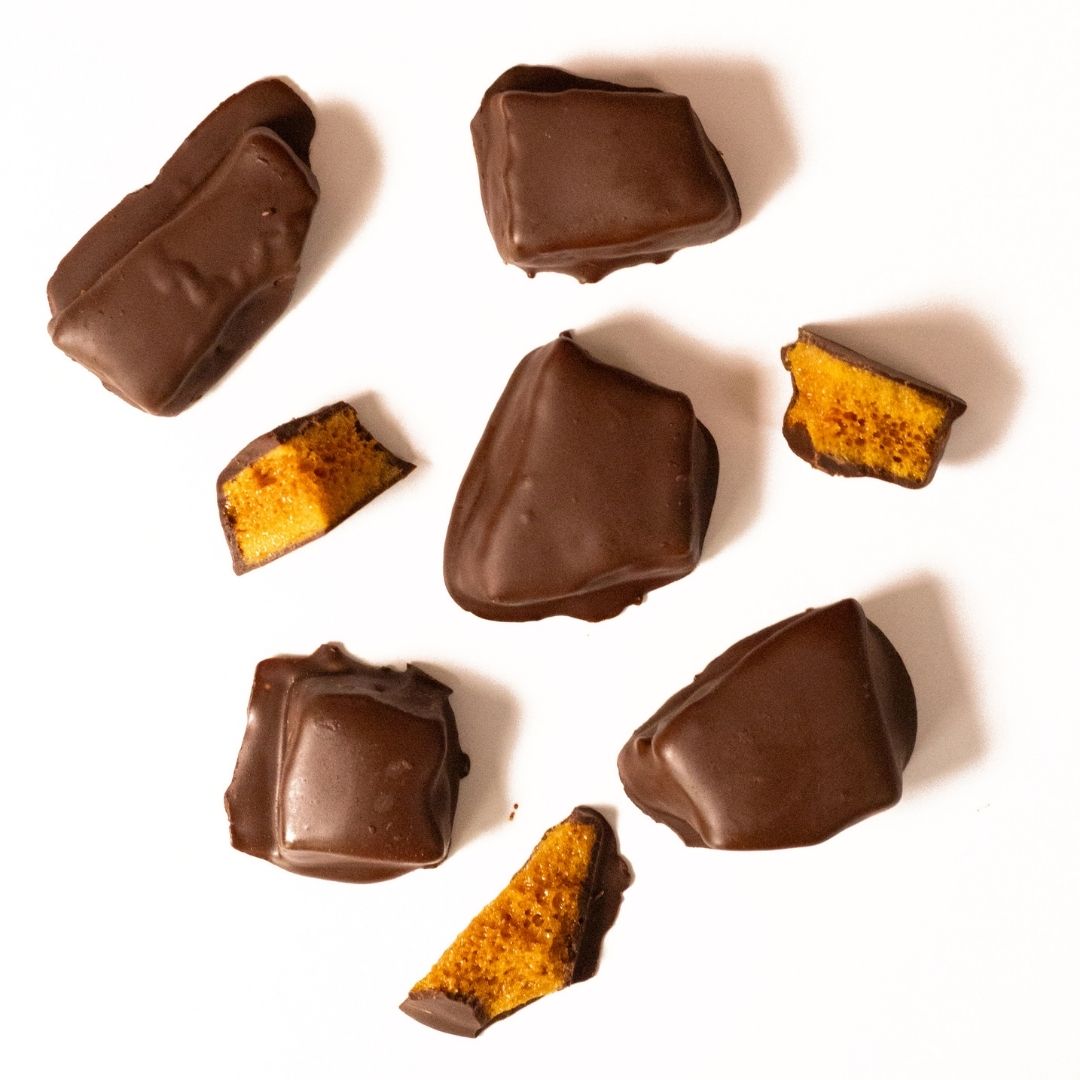 Sponge Candy "Hokey Pokey", Dark Chocolate, Vegan, Gluten Free