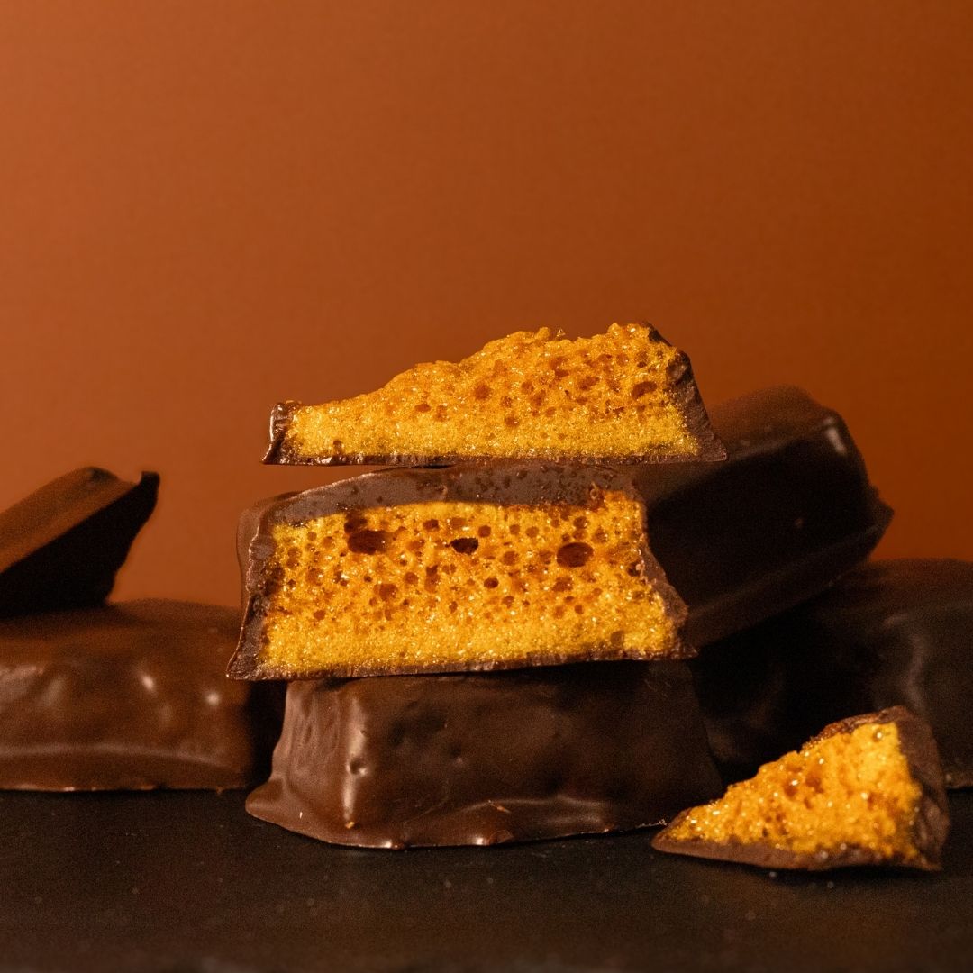 Sponge Candy "Hokey Pokey", Dark Chocolate, Vegan, Gluten Free