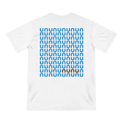 Nunu Logo Organic T-Shirt — Minimal Blue Pattern Tee