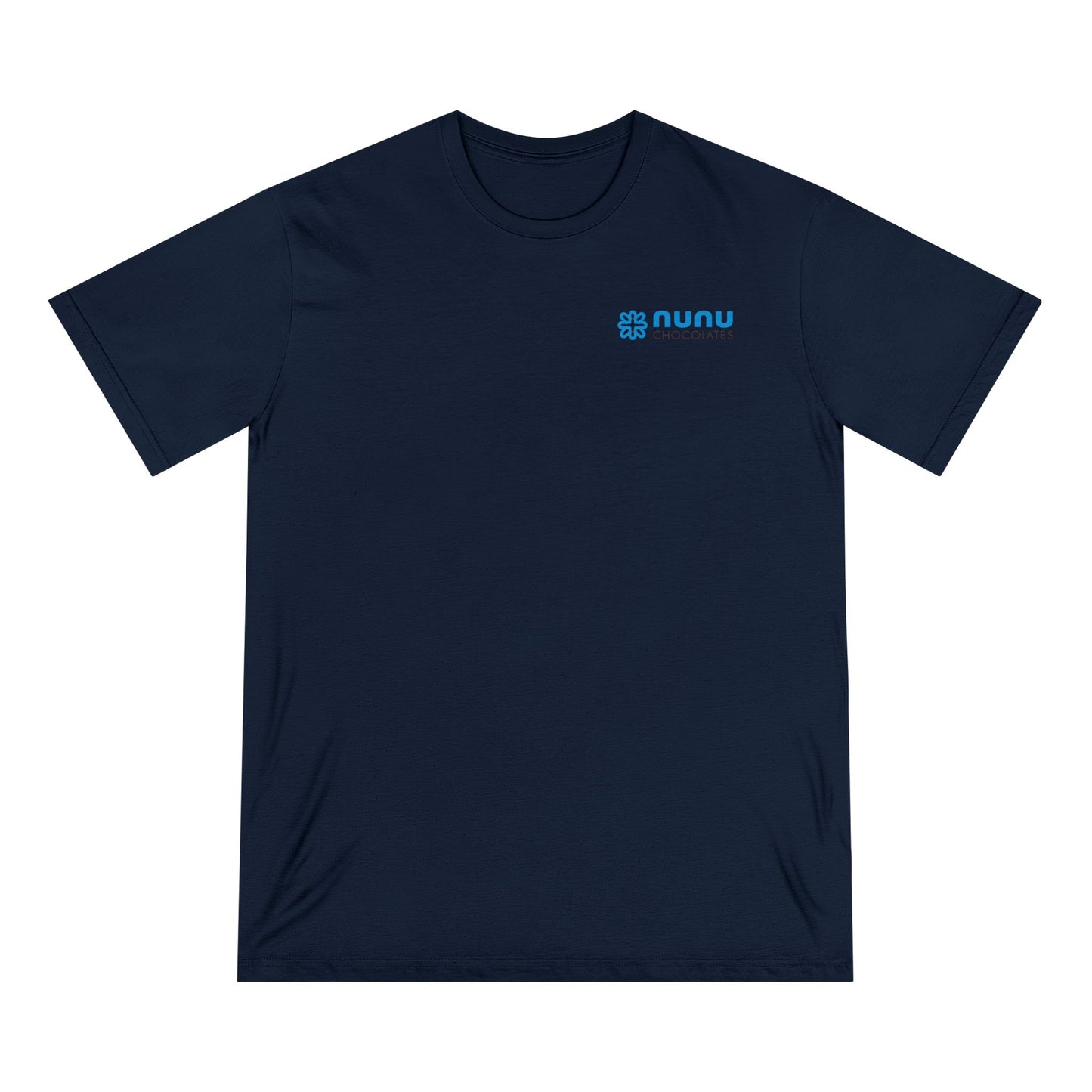 Nunu Logo Organic T-Shirt — Minimal Blue Pattern Tee