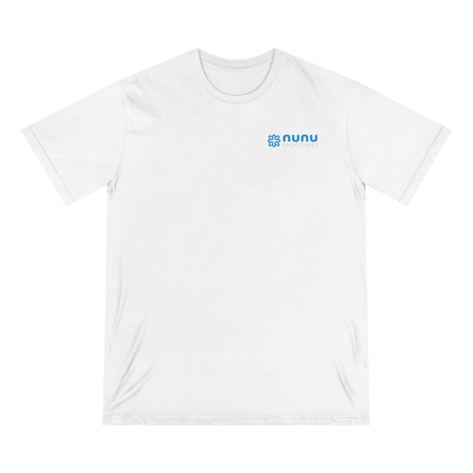 Nunu Logo Organic T-Shirt — Minimal Blue Pattern Tee