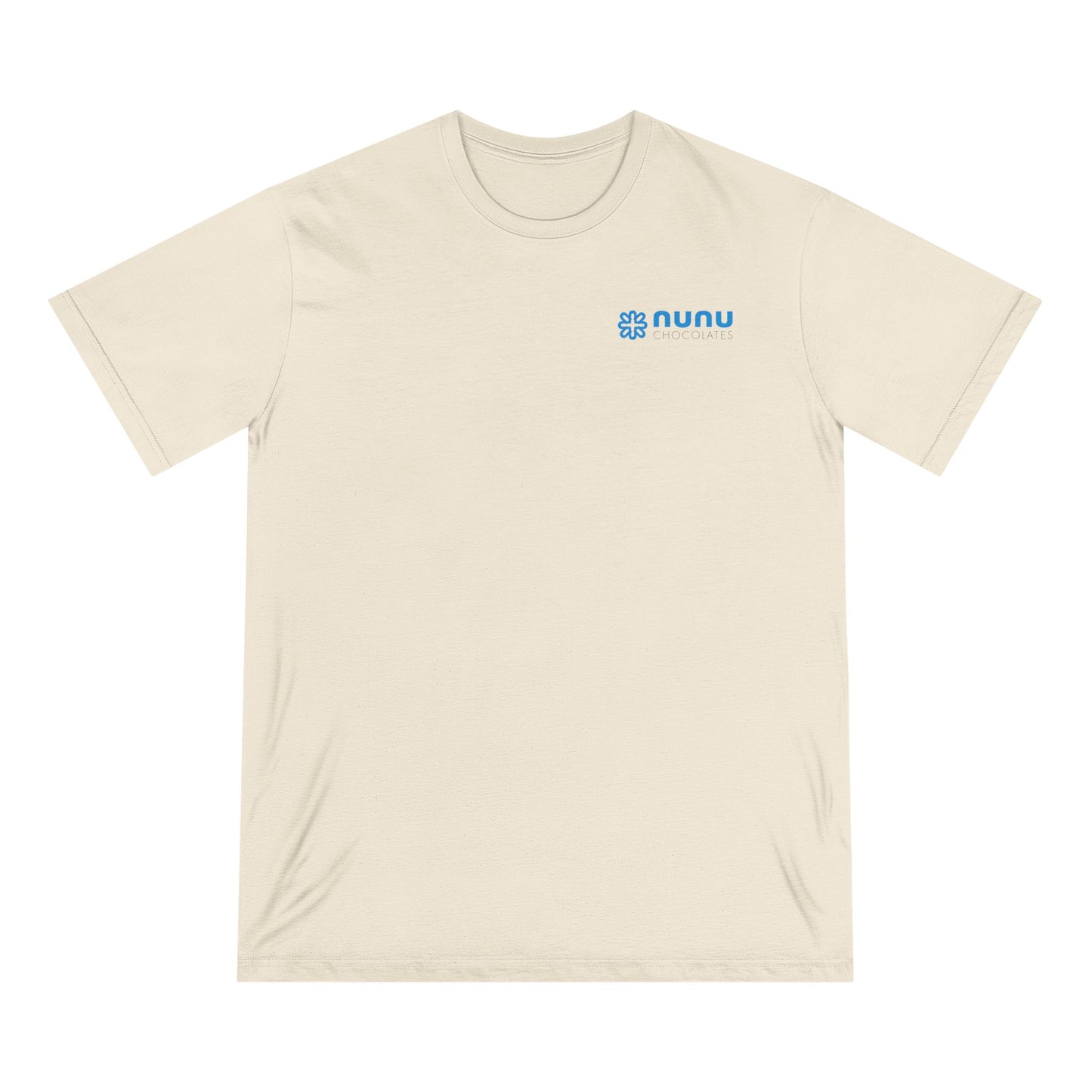 Nunu Logo Organic T-Shirt — Minimal Blue Pattern Tee