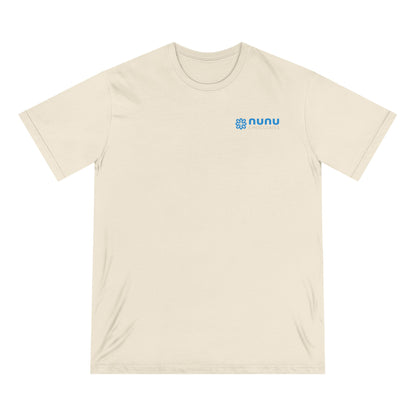 Nunu Logo Organic T-Shirt — Minimal Blue Pattern Tee