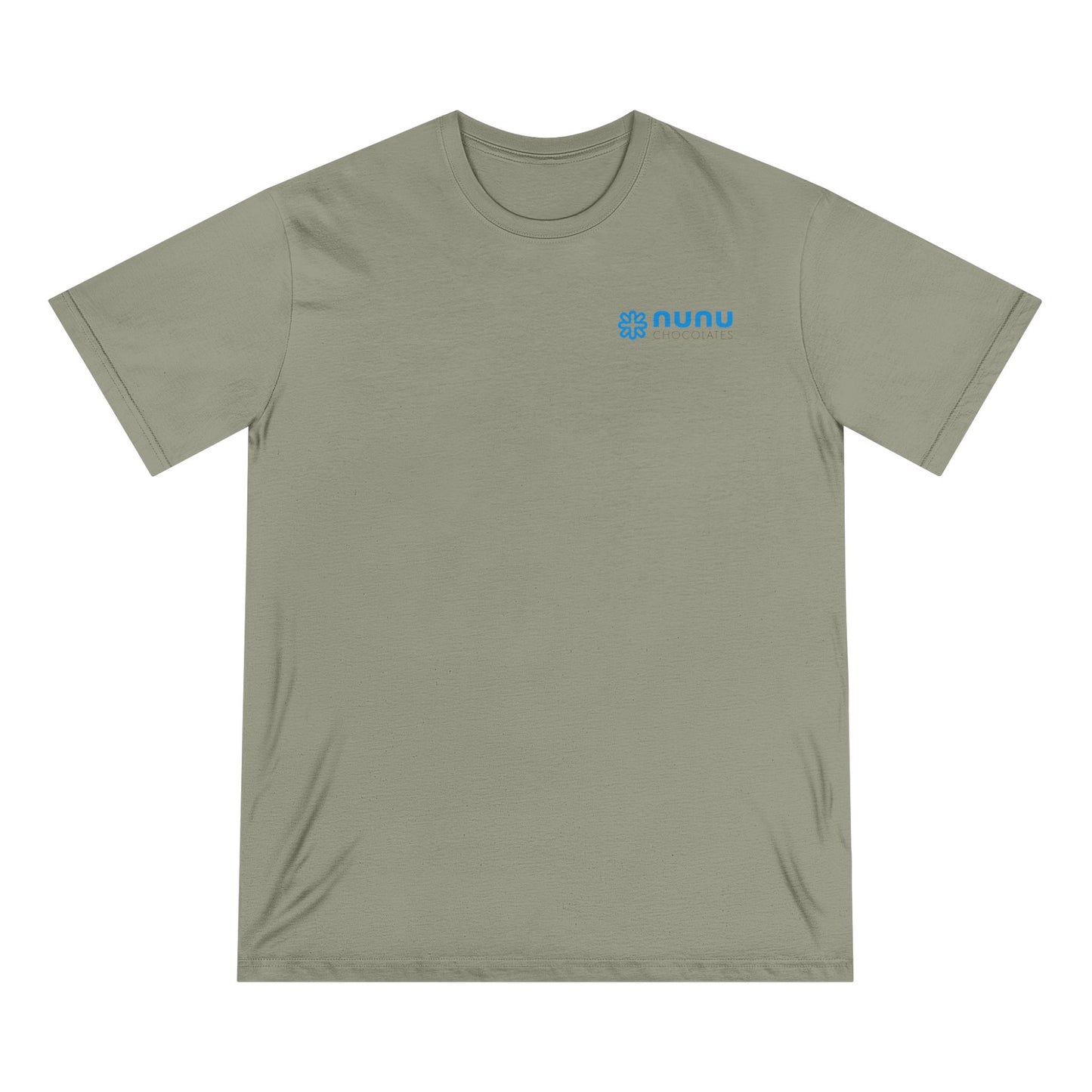 Nunu Logo Organic T-Shirt — Minimal Blue Pattern Tee