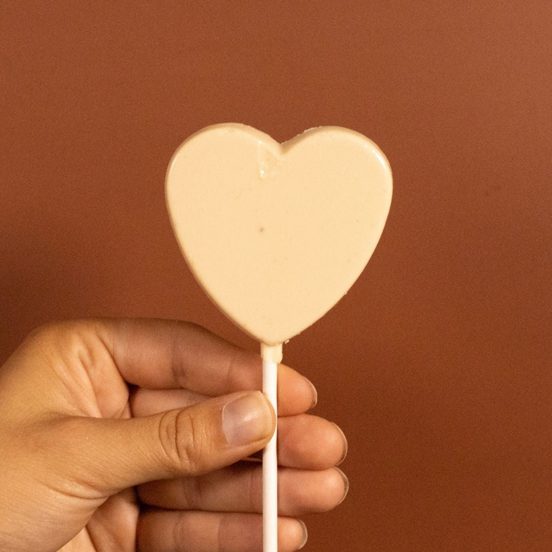 Heart Lollie, White Chocolate, Gluten Free