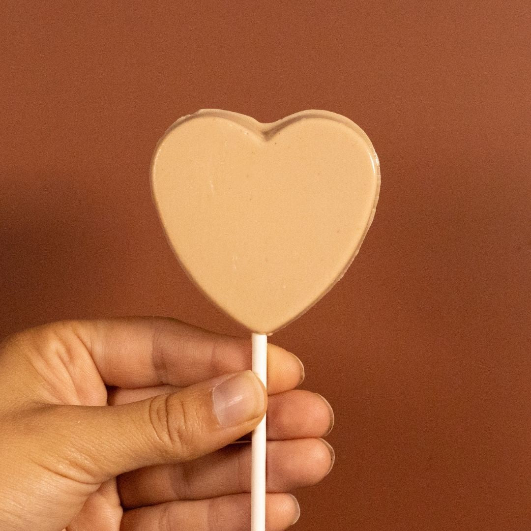 Heart Lollie, White/Dark Chocolate, Gluten Free